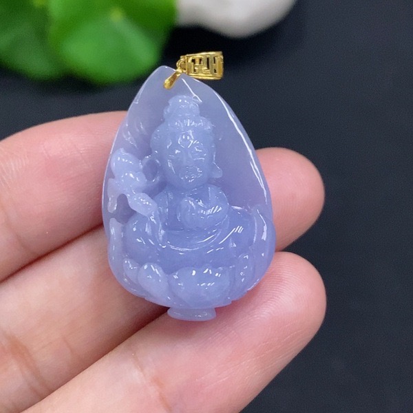 H75-天然A货翡翠-观音