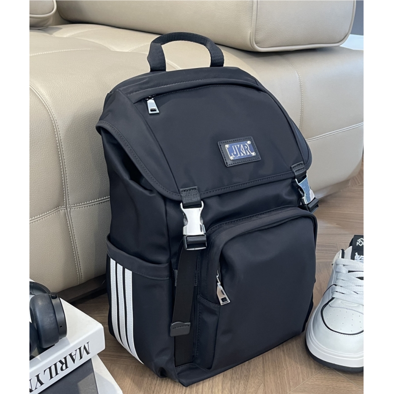 【现货-晴】新款简约双肩包休闲大童书包百搭初中生大学生潮包包