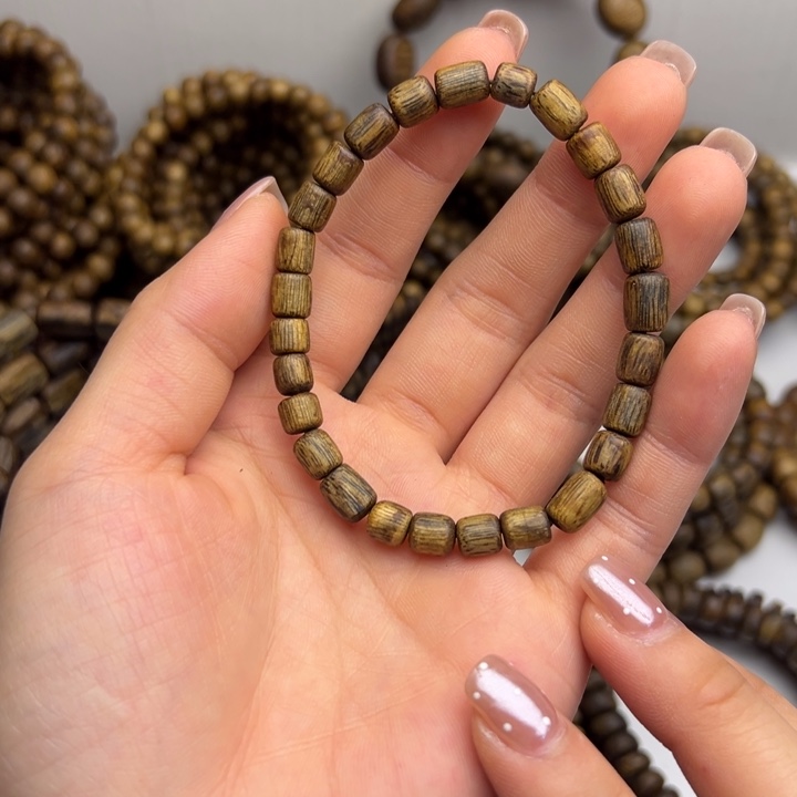 沉香沉香碎屑种植奇楠卡06桶珠4克