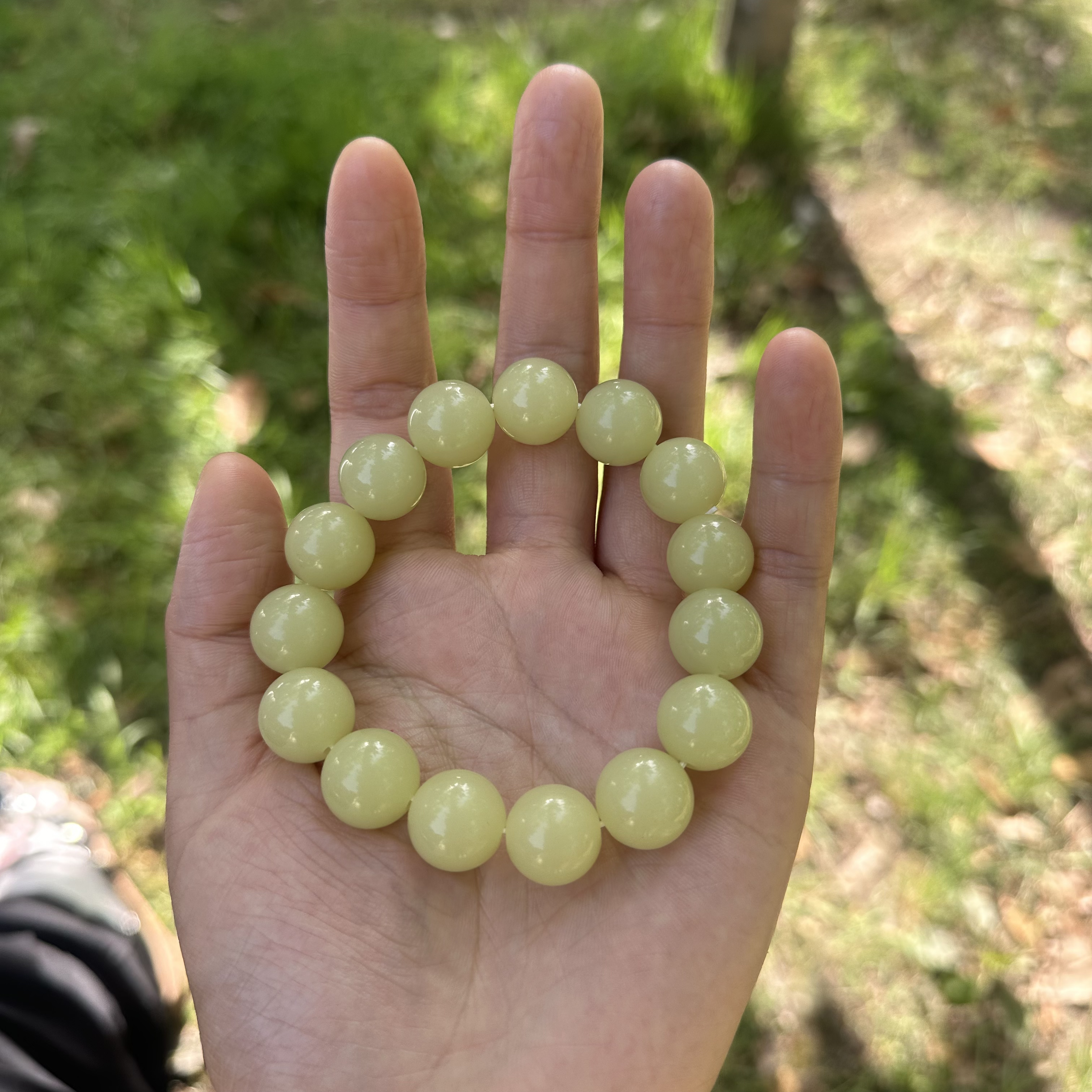 高端精品鸡油黄卡14手串