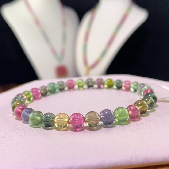 双色碧玺手链未镶嵌