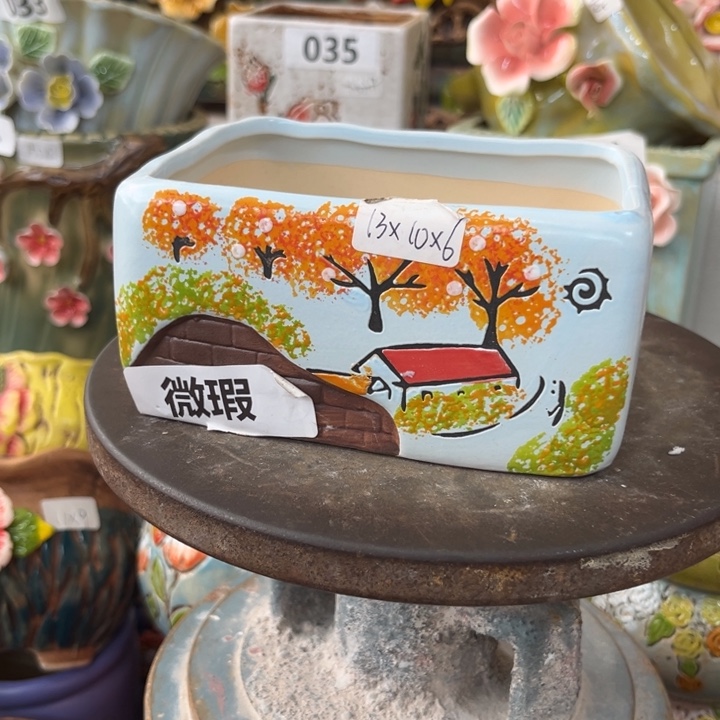 紫砂花盆粗陶材质多肉花盆