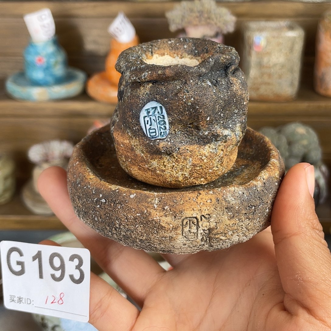 坛子姐花盆 小白孤品 匣钵土一套内口3百搭