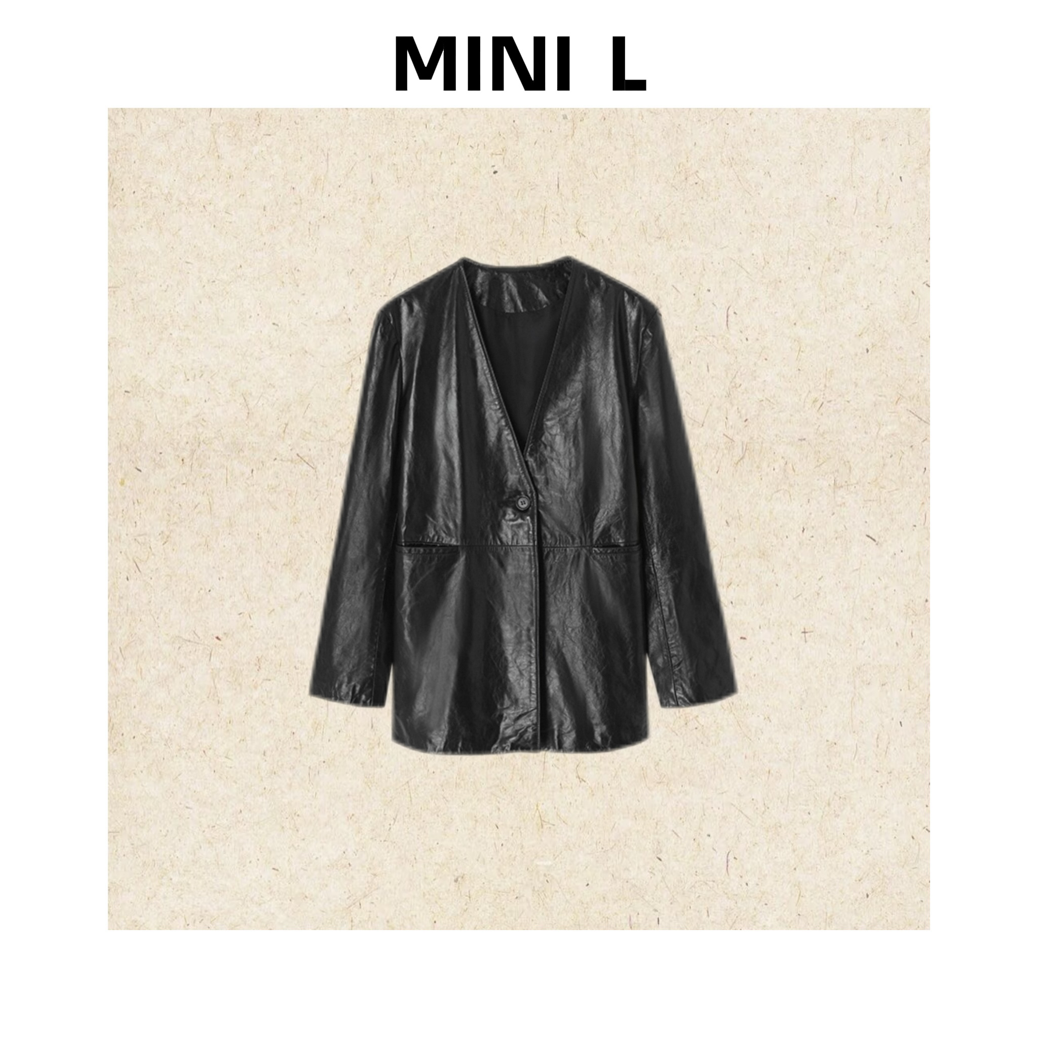 [MINI L]“万能底牌”英国进口油蜡植鞣小羊皮廓形立裁皮衣22584