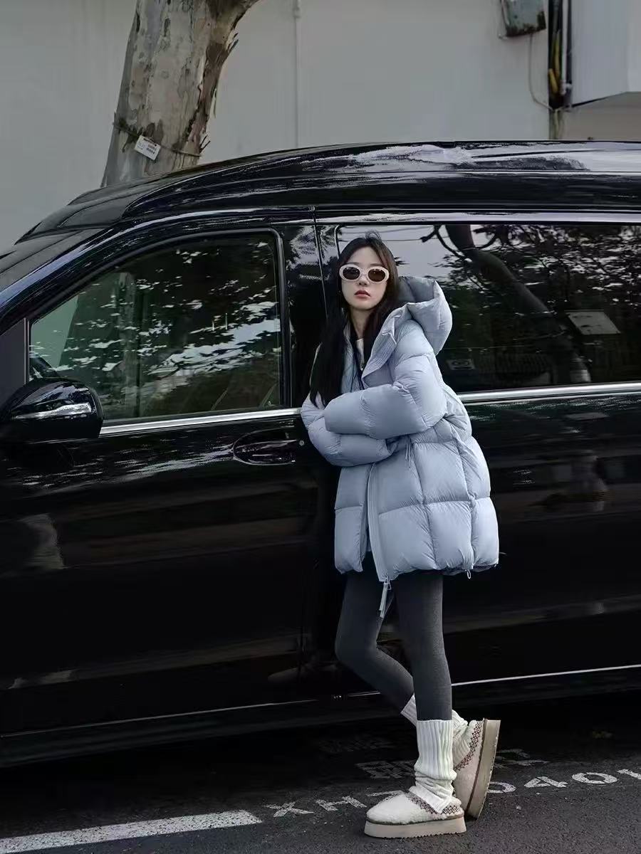 【90鹅系列】贝贝款超轻保暖加厚蓬松连帽羽绒服中长款-清仓