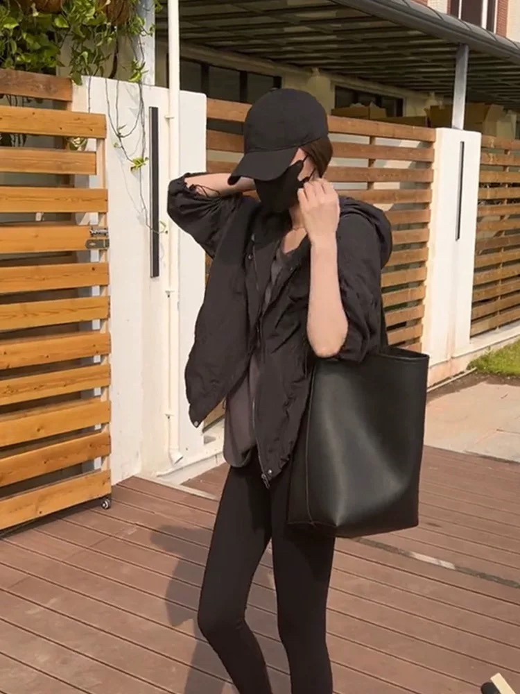 27697欧货高货赵露思同款超薄显瘦冲锋衣款防晒衫外套Y038衣长60