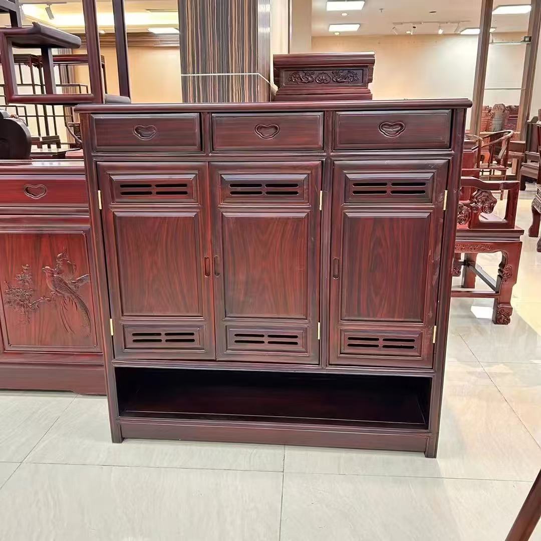 （105/135长*35宽*106高） 3门  4门鞋柜（南美酸枝）