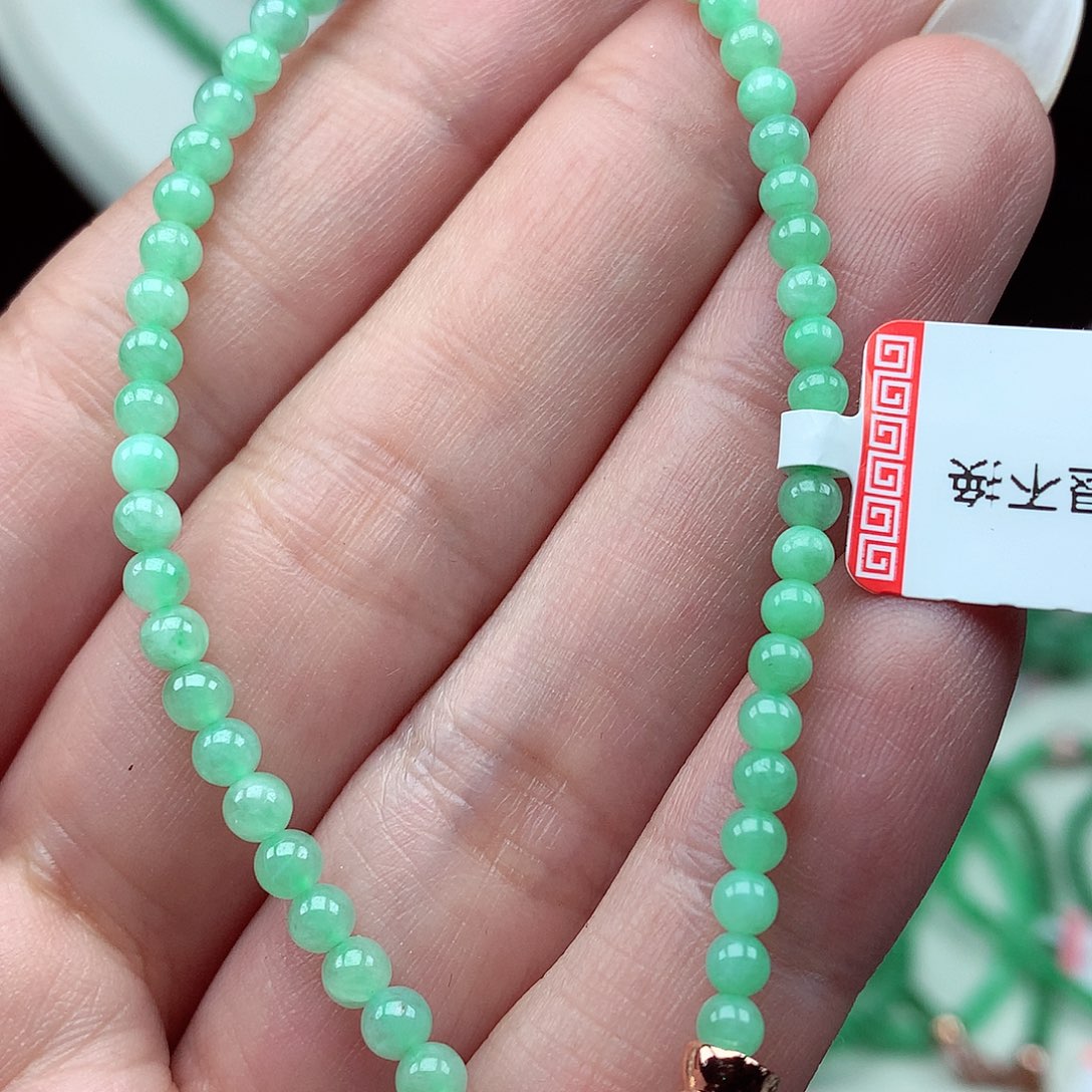 翡翠未镶嵌毛衣链翡翠