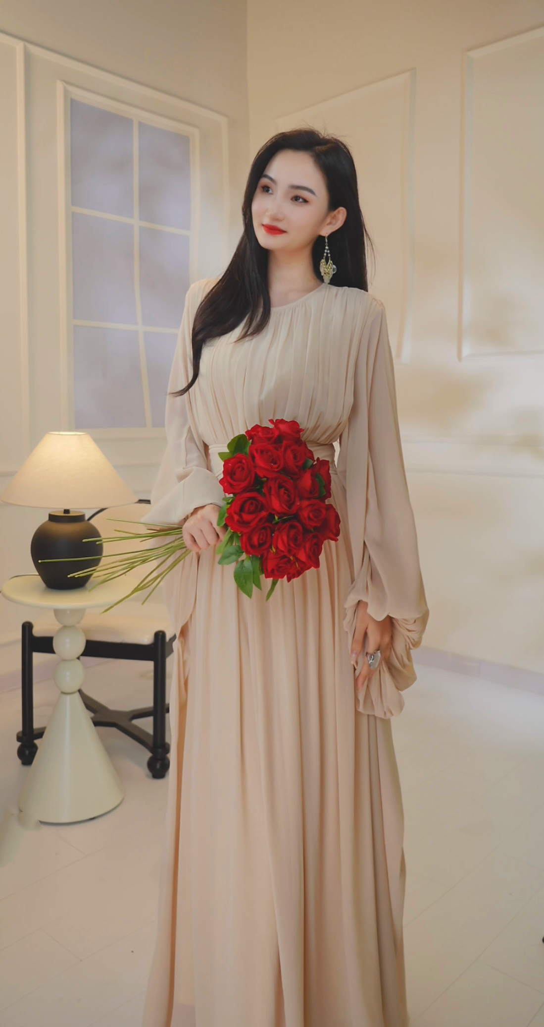 2025新款法式高端气质收腰连衣裙057