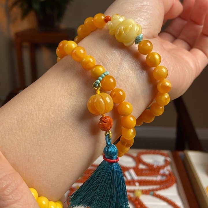 琥珀手链未镶嵌蜜蜡手串8