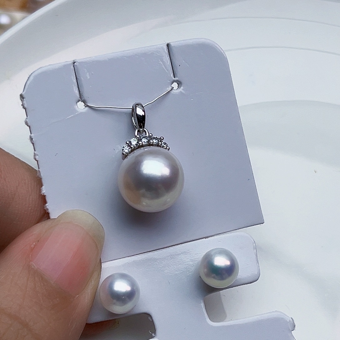 旺***贝耳饰淡水珍珠未镶嵌