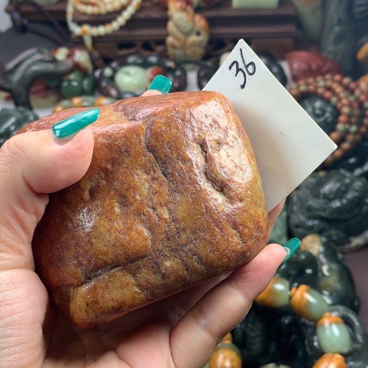 岫岩河磨玉（透闪石质玉）把件未镶嵌