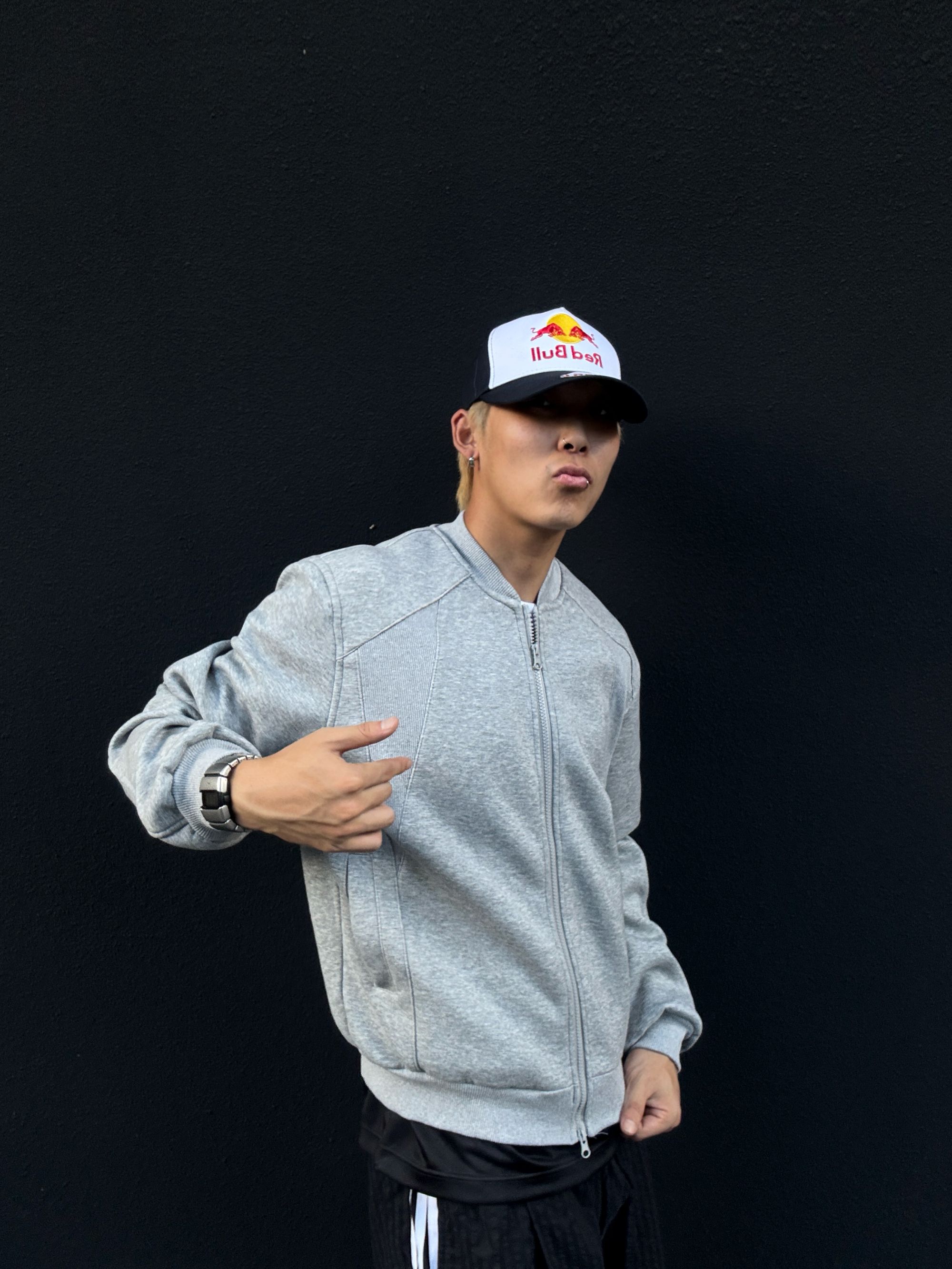 SKATEPARK "9952夹克"460g空气层短宽收腰线正肩立领拼接夹克