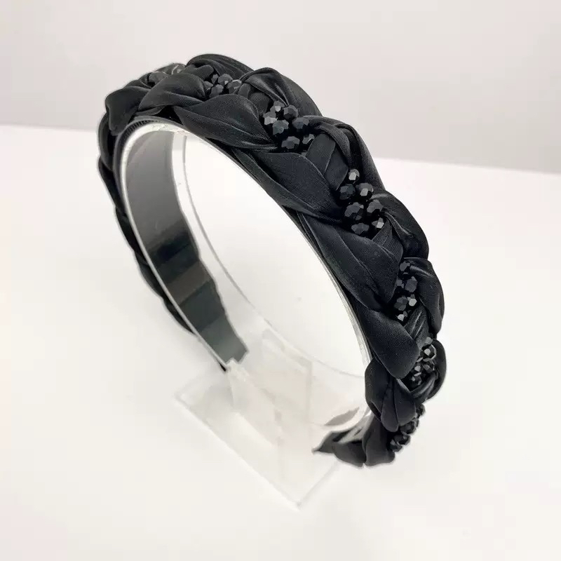 水晶升级舒适高级感发箍头饰【黑璀璨】气质网红法式头箍2025新款