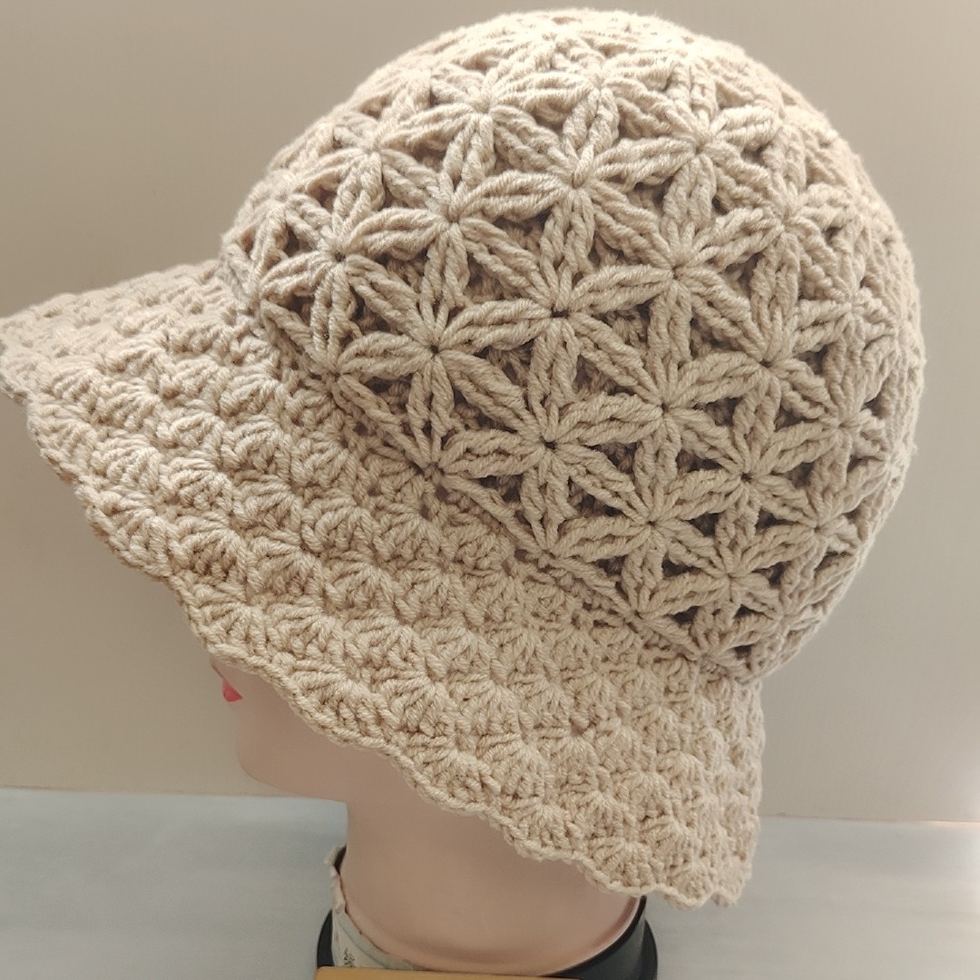 双层花渔夫帽材料包