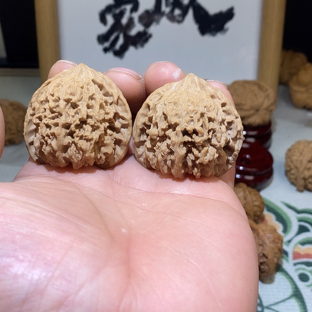 文玩核桃把件43尺全品满天星