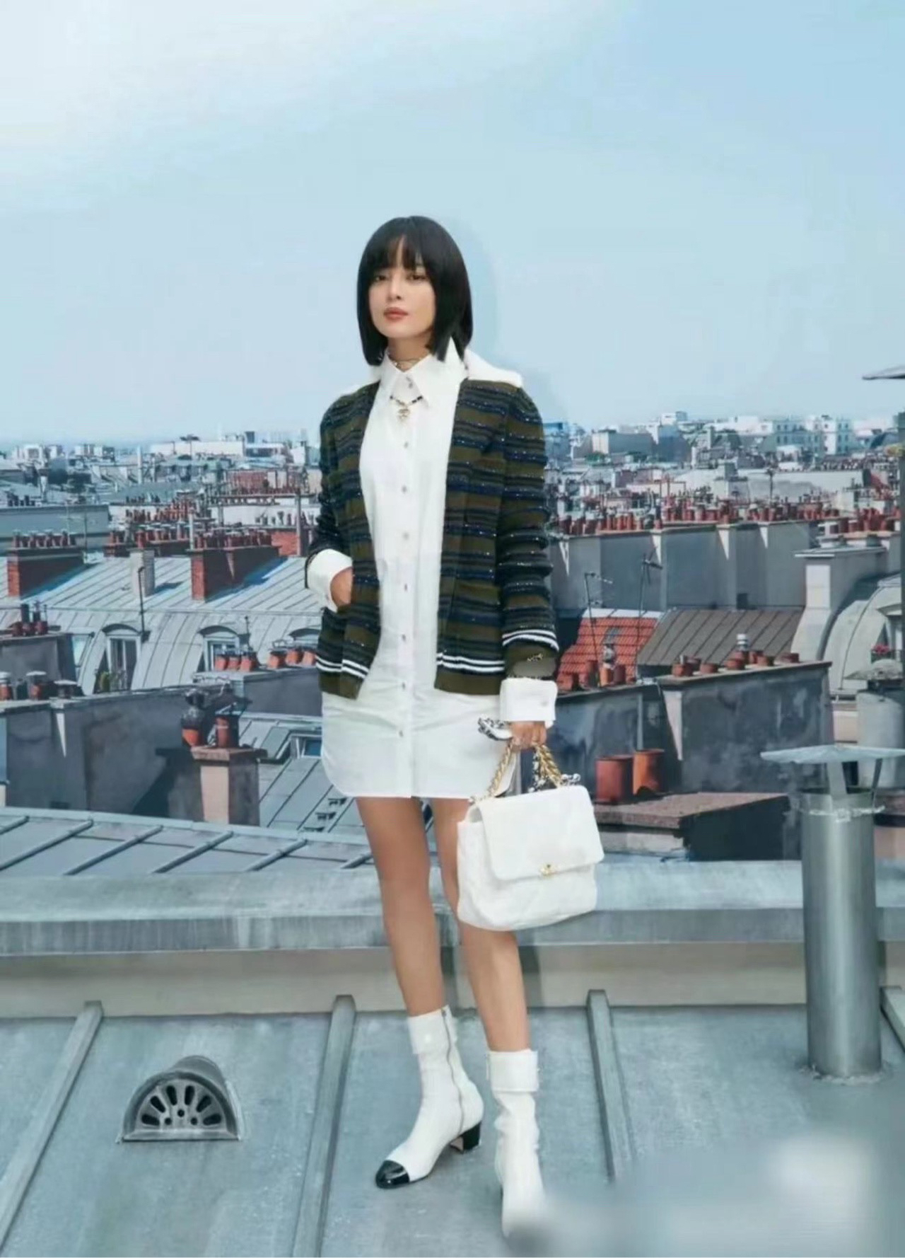 99新 Chanel/香奈儿 20C车站系列亮片针织开衫 34码 01440