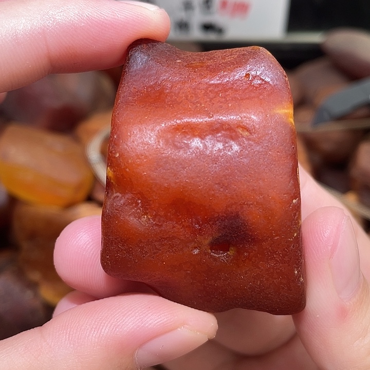 裸石琥珀未镶嵌花蜡全皮