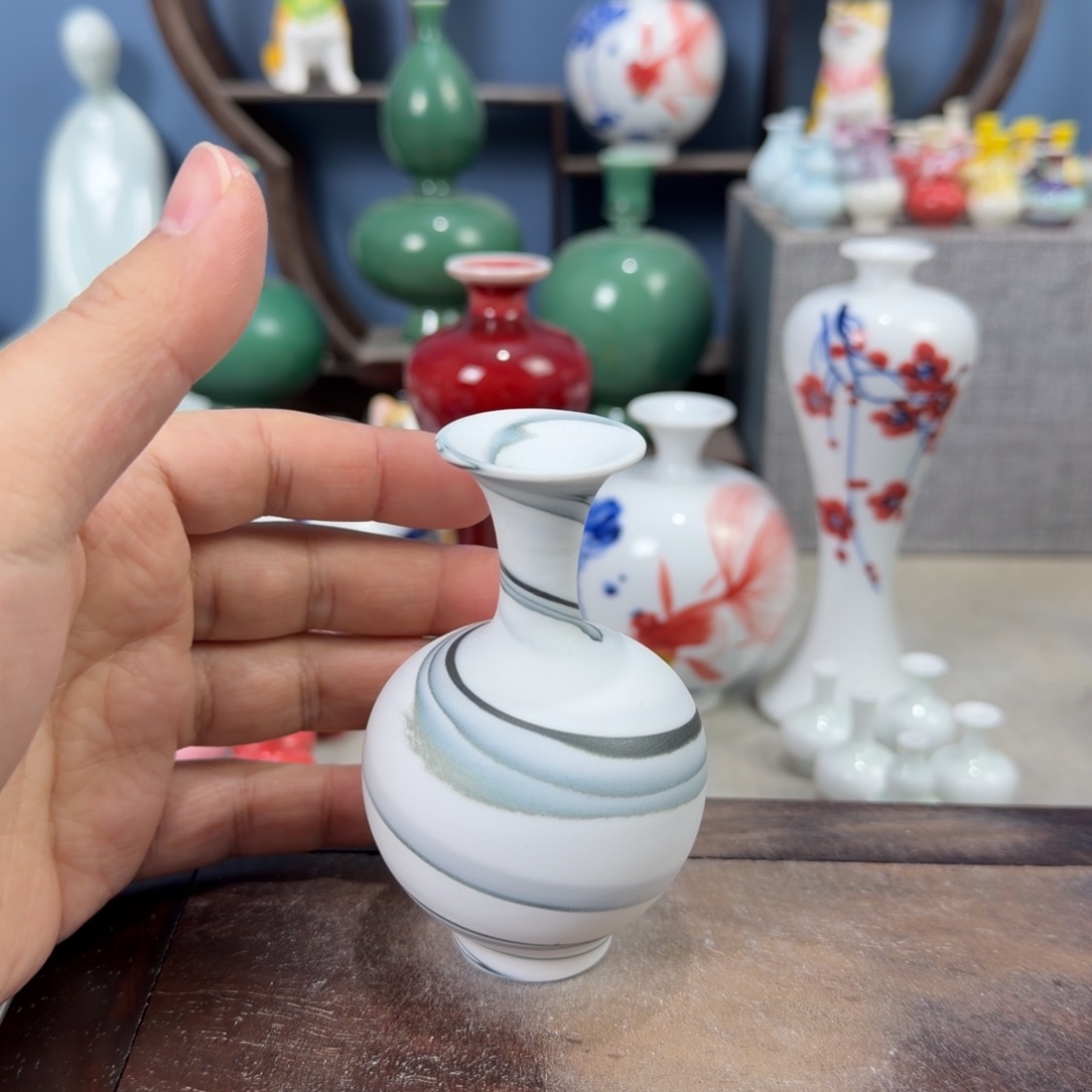 陶瓷手工小花器摆件