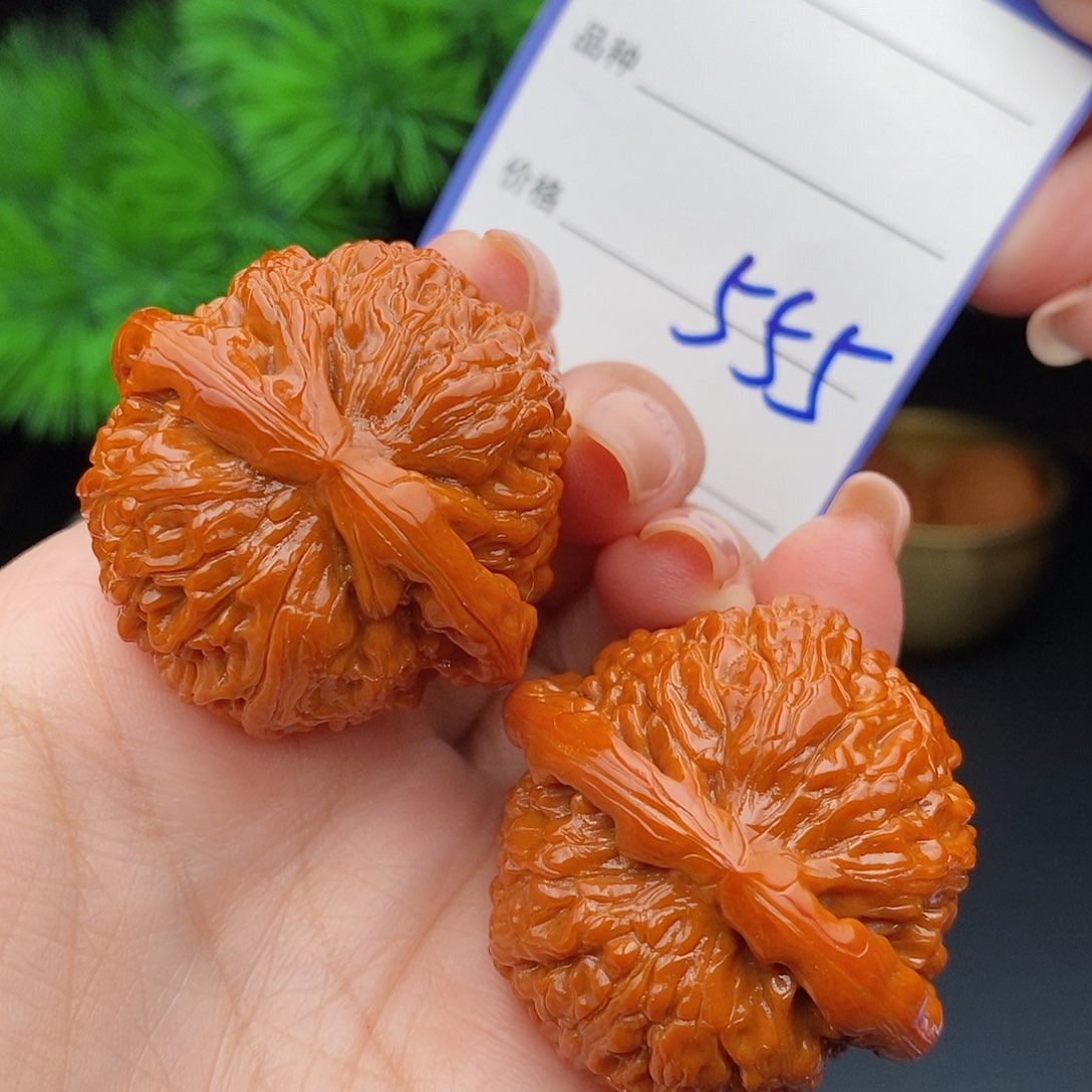 文玩核桃把件40球白555