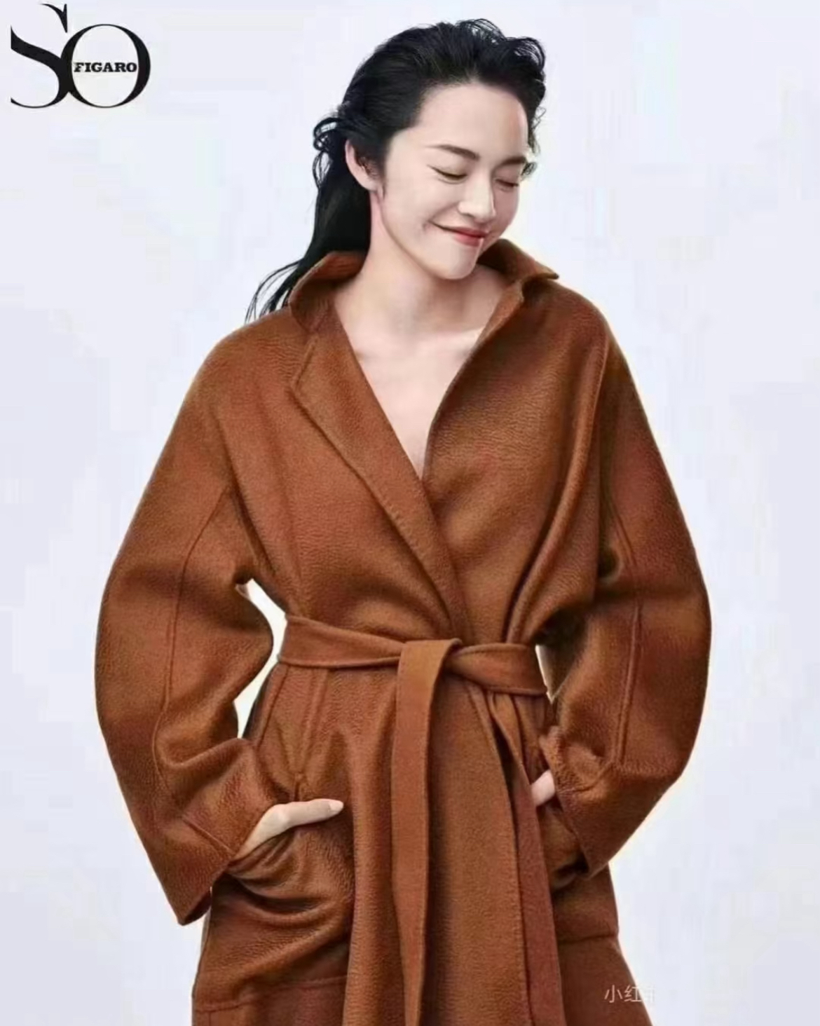 未使用 MaxMara 官51000 Ludmilla labbro双面羊绒大口袋系带大衣