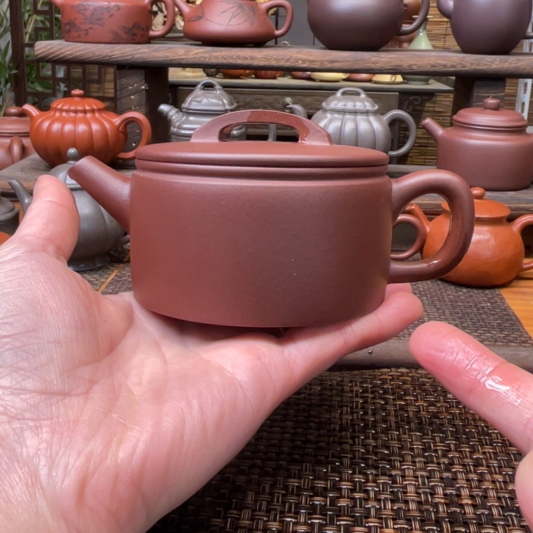 紫砂茶壶宜兴原矿紫砂手工制190