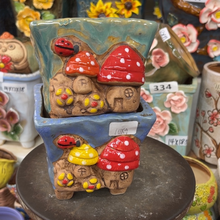 紫砂花盆粗陶材质多肉花盆