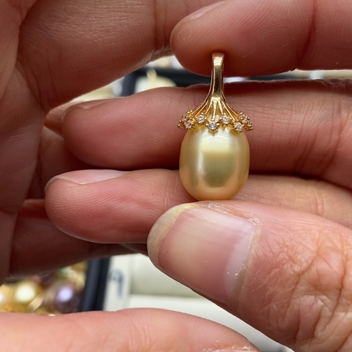 海水珍珠吊坠(不含链)银S925镶嵌