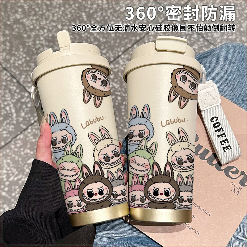 大容量316不锈钢高颜值双饮保温杯水杯爆款大大容量韩式保温杯