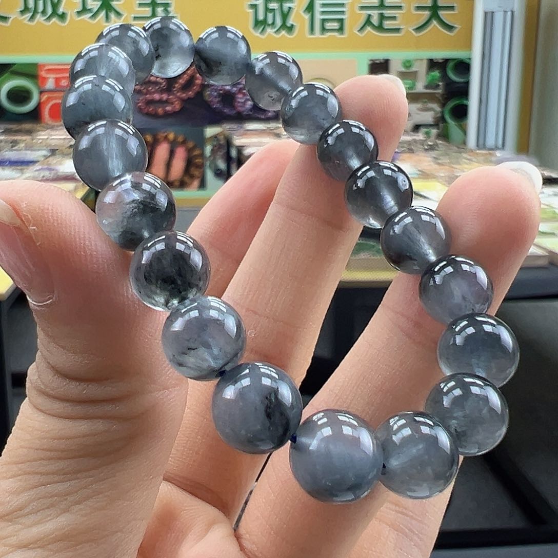 水晶手链未镶嵌哦*呵天然水晶