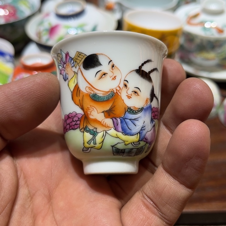 纯手绘精品盖碗杯