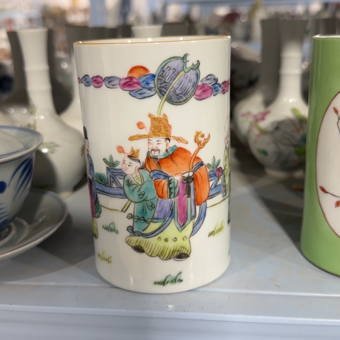 手绘瓷器，全部处理