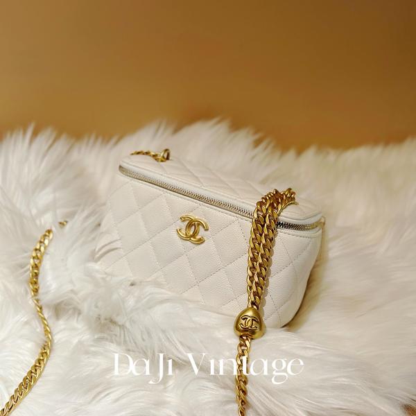 大吉中古/Chanel香奈儿24p白金爱心金球长盒子斜挎包
