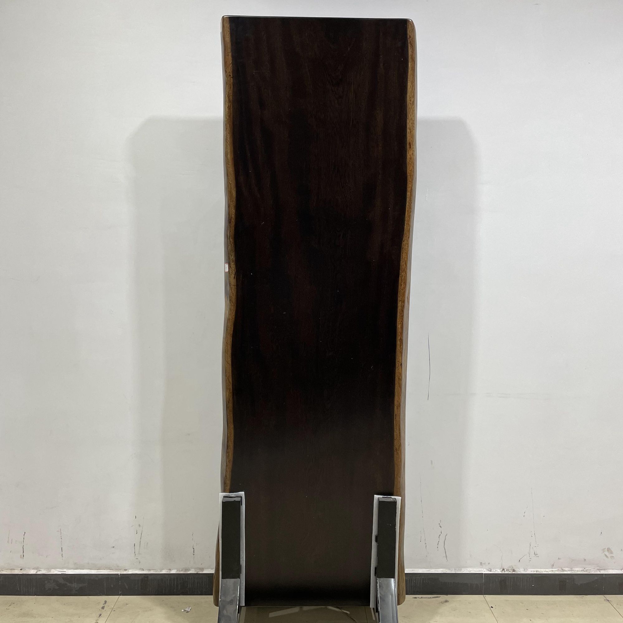 32-长252宽82-83-86厚7.5公分自然边非洲黑檀大板桌整板原木茶几