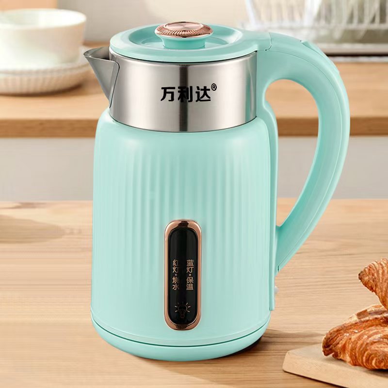 【新款】家用烧水壶耐用一体式不锈钢自动保温宿舍双层防烫热水壶