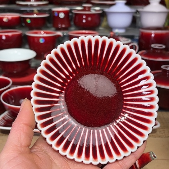 景德镇陶瓷红马坊杯垫