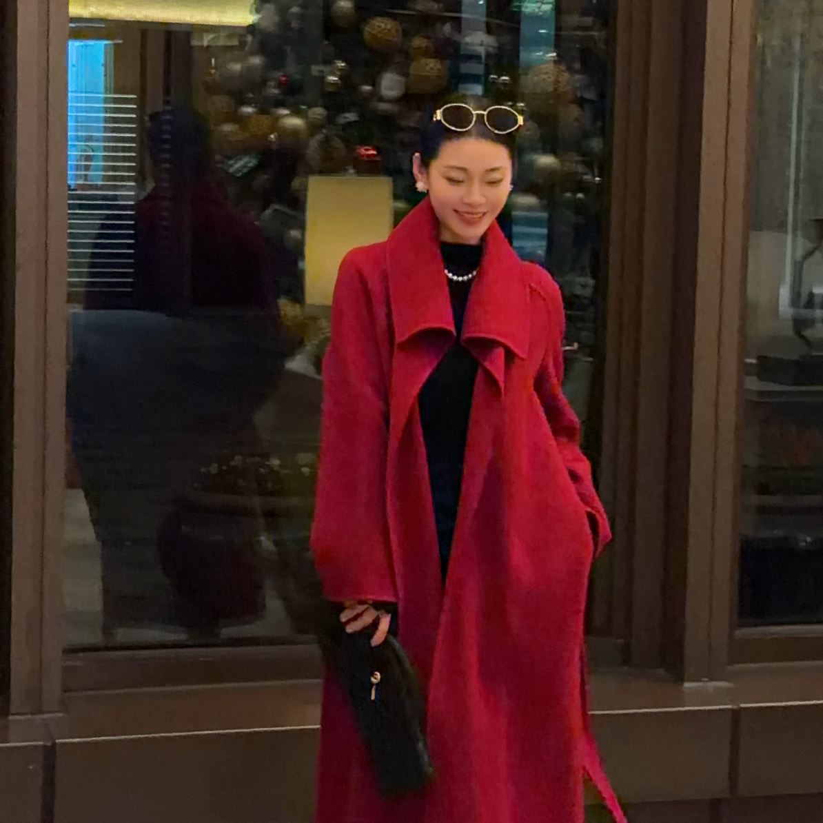 【山海拾遗】秋冬轻奢双面100%羊毛呢大衣气质显瘦高级女装外套