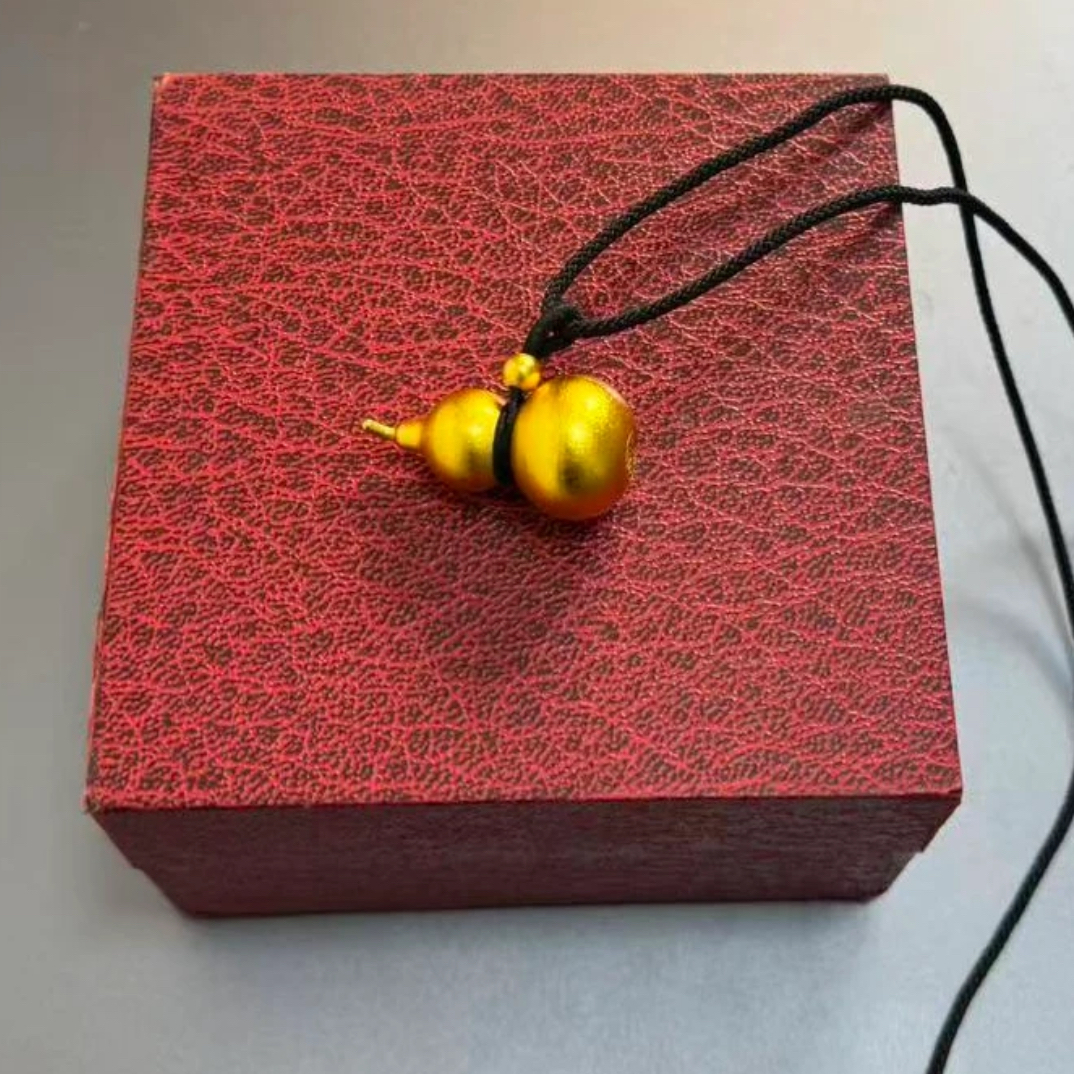 合金吊坠 光面金色葫芦吊坠新中式国潮风时尚大气男女同款