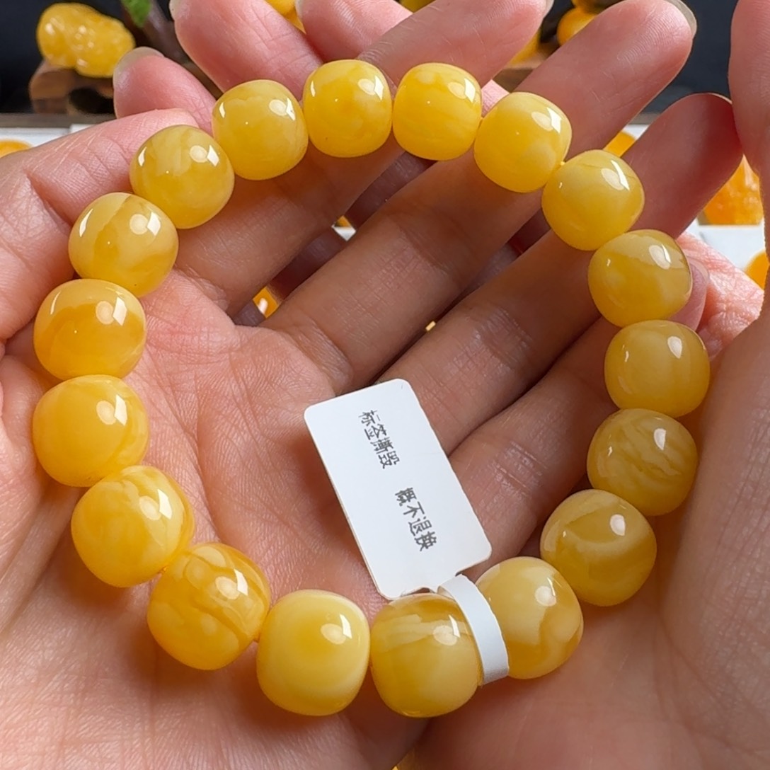 蜜蜡毛衣链未镶嵌