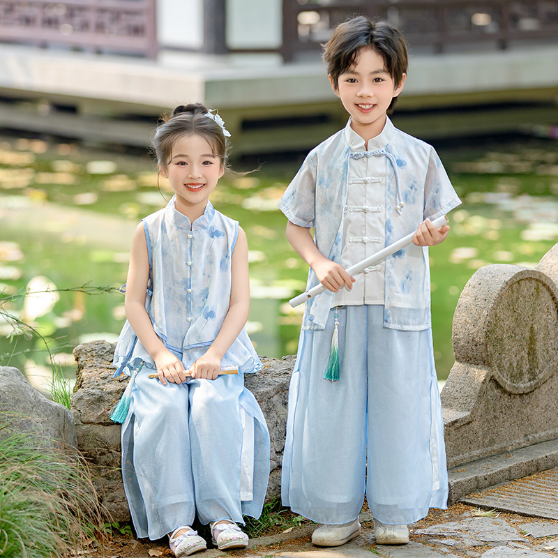 公主中国风男生女生2025女汉服夏季幼儿园薄款演出服夏装女童