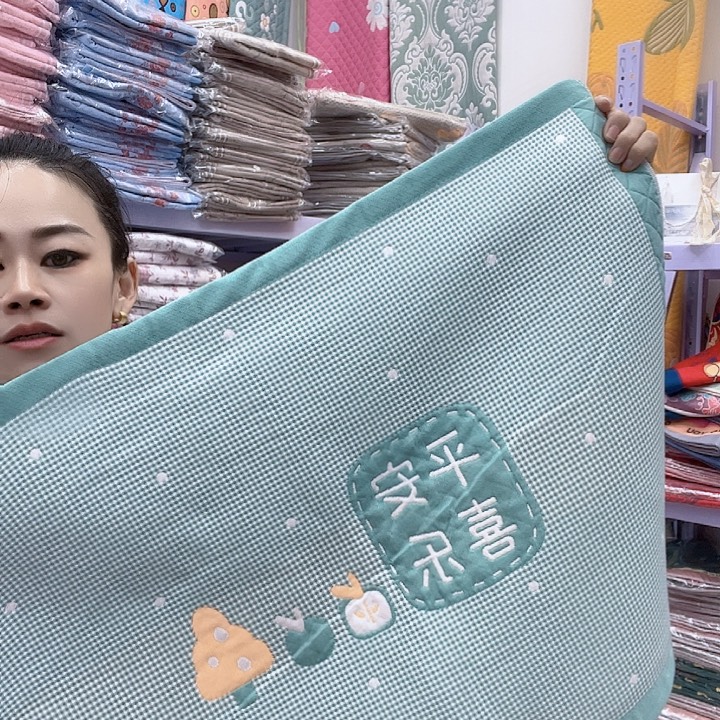 棉绿色平安喜乐棉