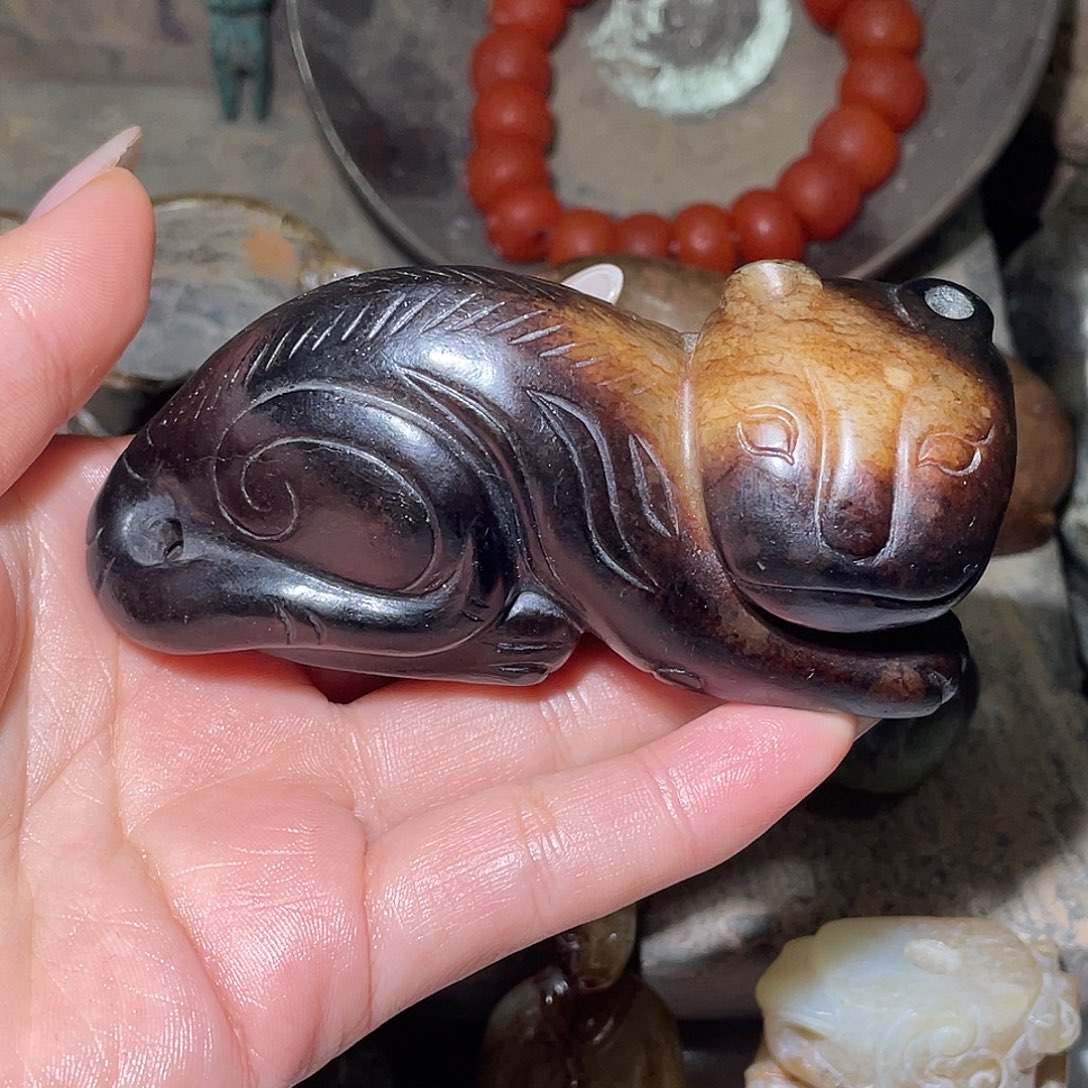 金***灿和田玉（糖玉）未镶嵌挂件