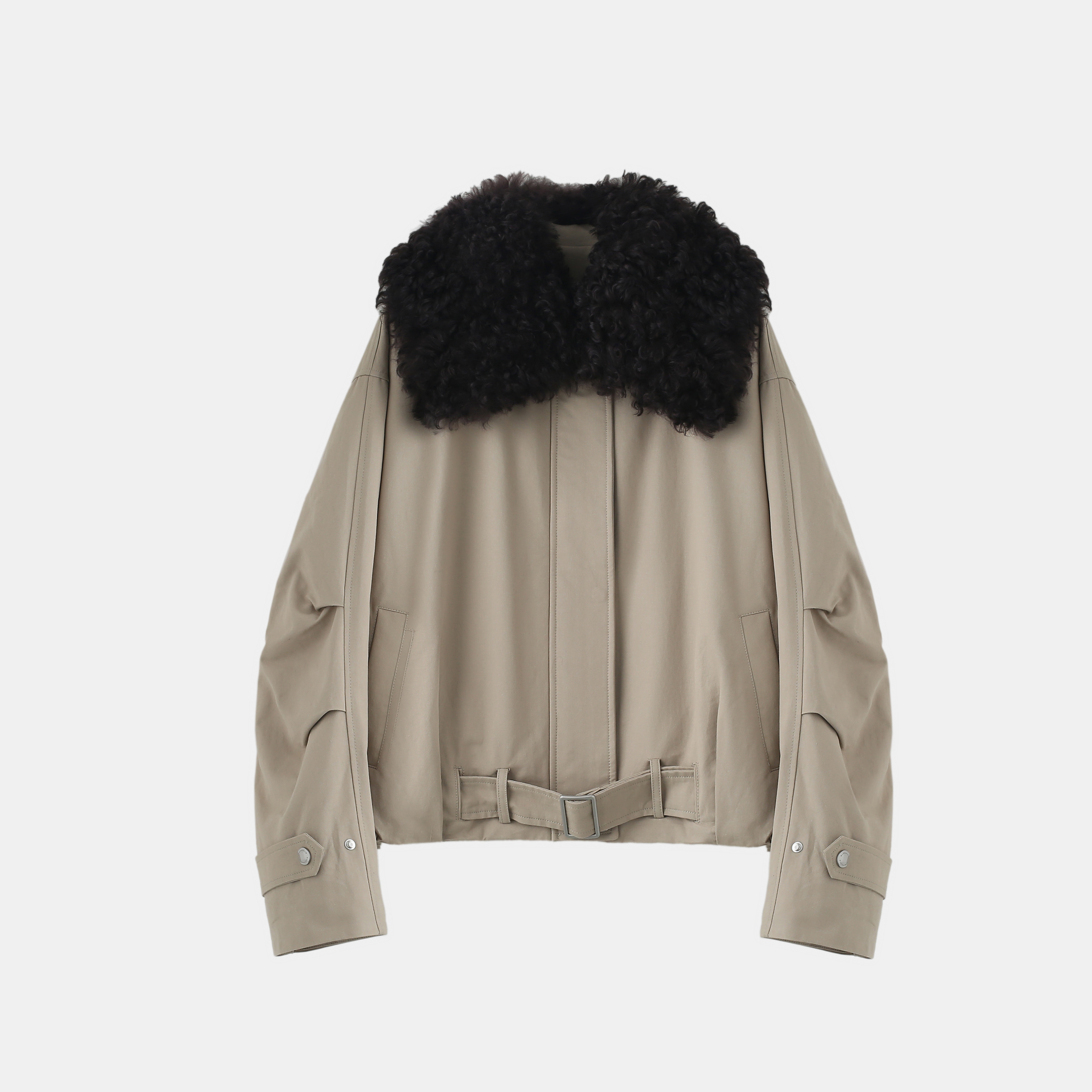 羊皮毛一体毛领鹅绒服设计师时尚轻奢冬季ERF25055