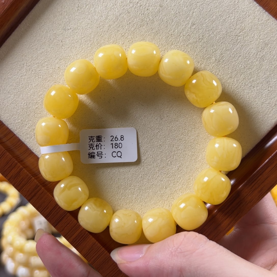 裸石蜜蜡未镶嵌14mm焦皮同料老型鸡油黄浓蜡cq