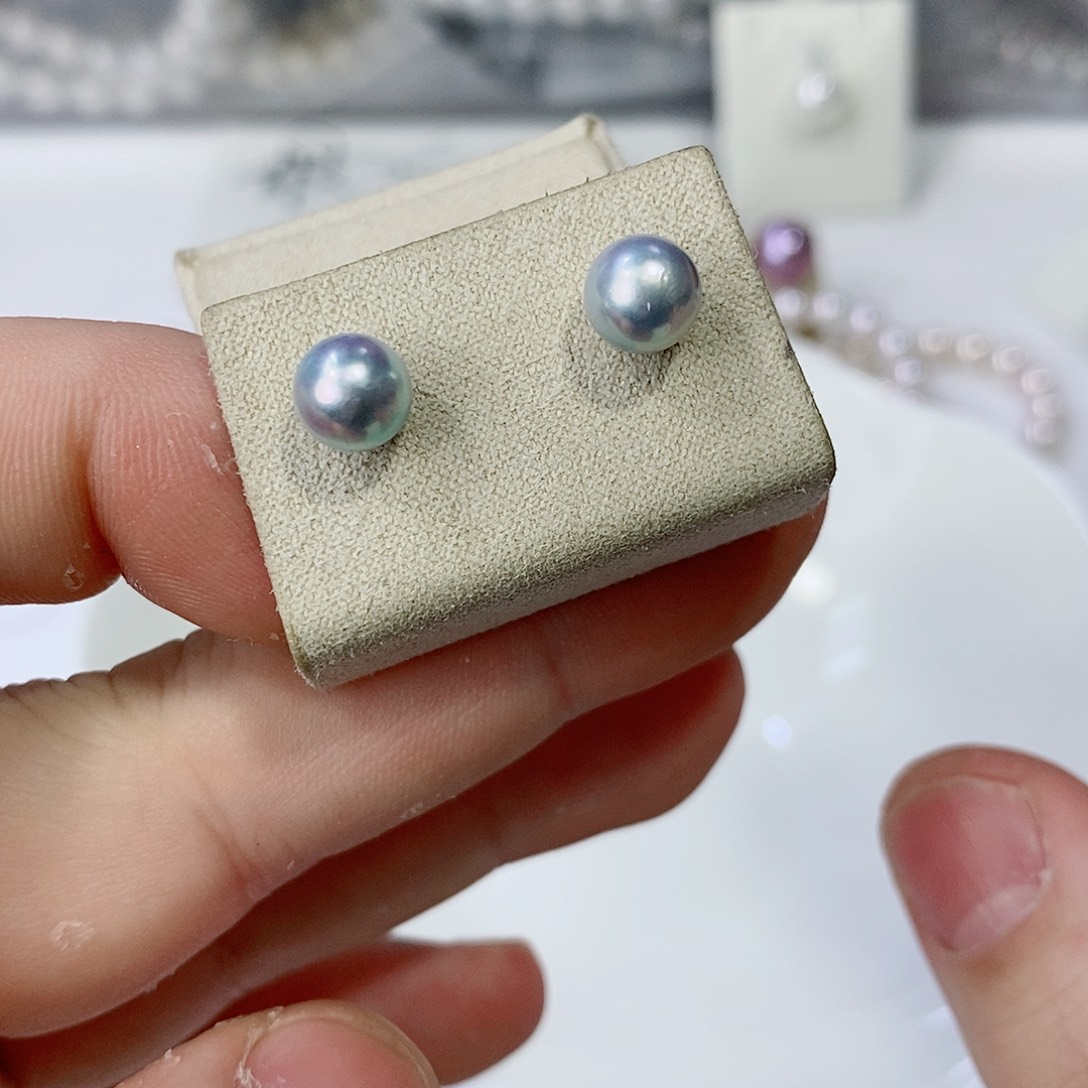 海水珍珠耳饰18K金镶嵌