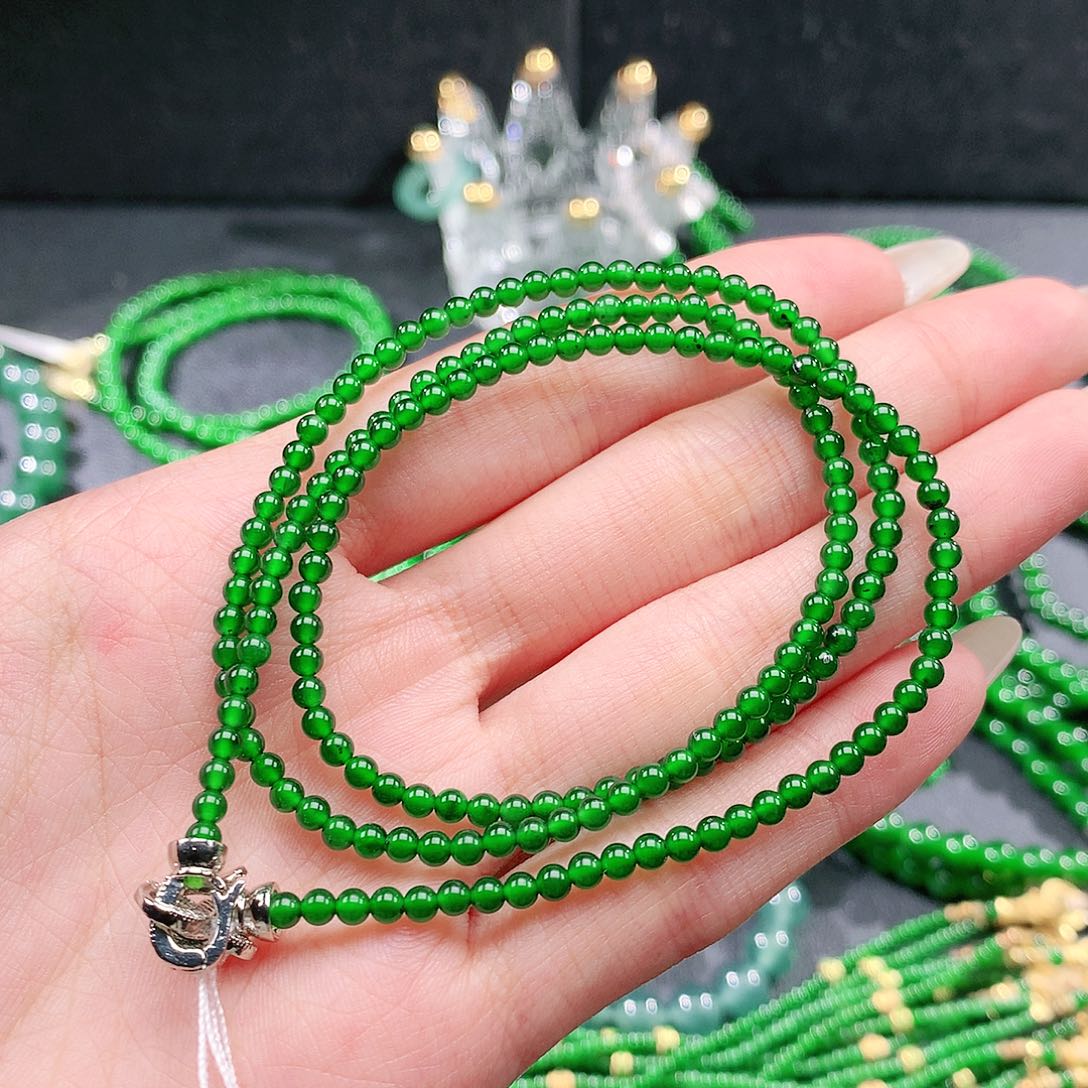 翡翠未镶嵌手链项链3.0