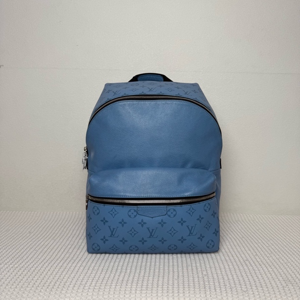 95新 LouisVuitton/路易威登 8953/时尚休闲芯片款蓝老花双肩包