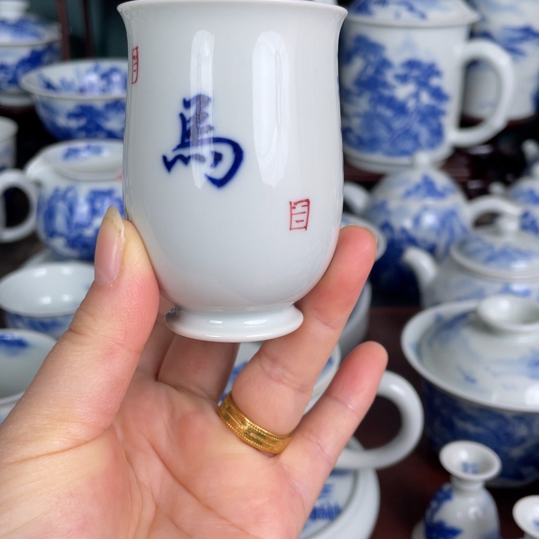 陶手工手绘青花，青花