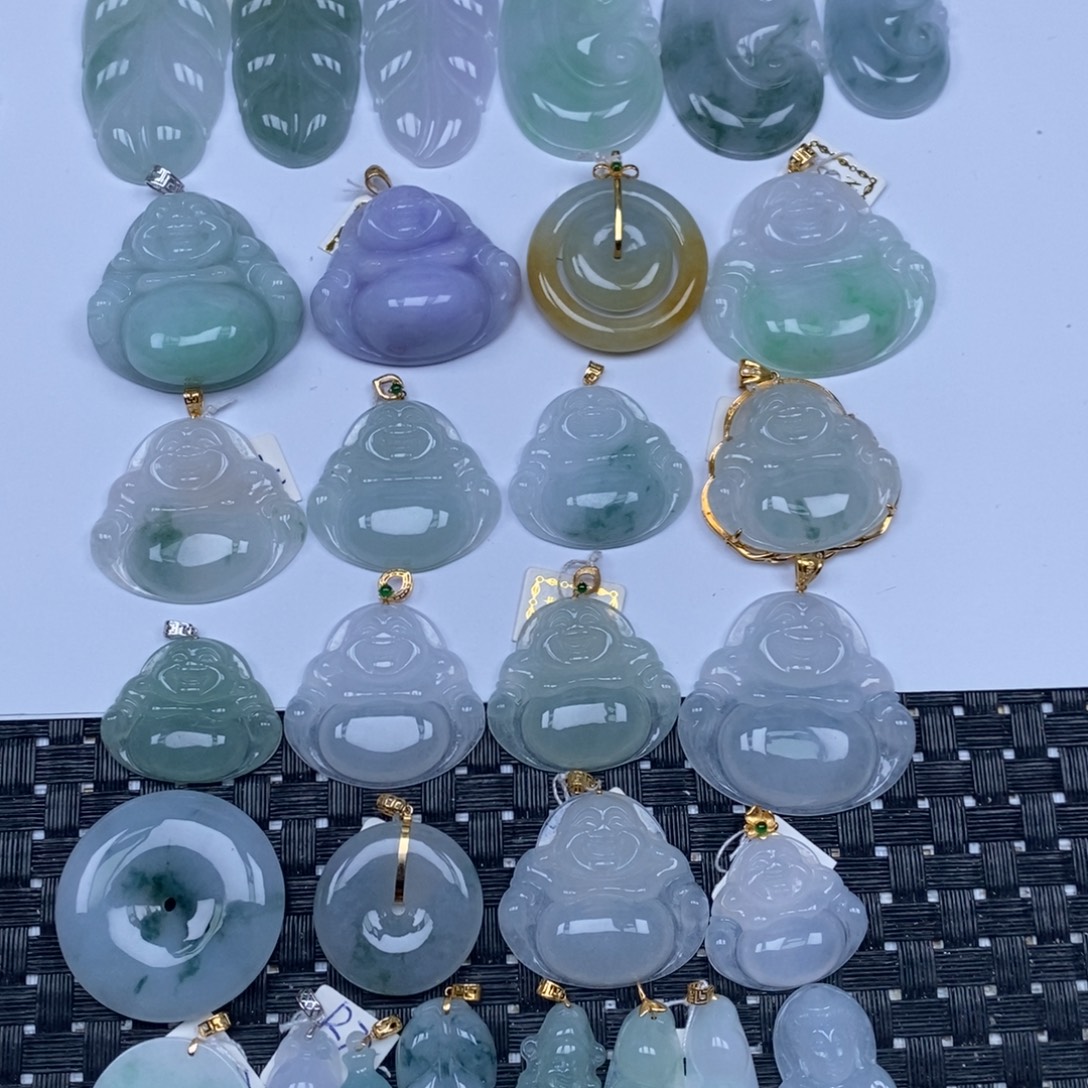 颈饰未镶嵌翡翠天然翡翠