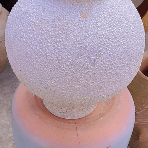 紫砂花盆口10高度27无孔瑕疵